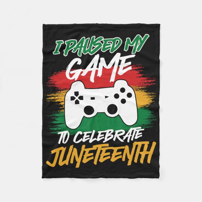 Controller Videospielkonsole pausierte mein Spiel  Fleecedecke (Vorderseite)