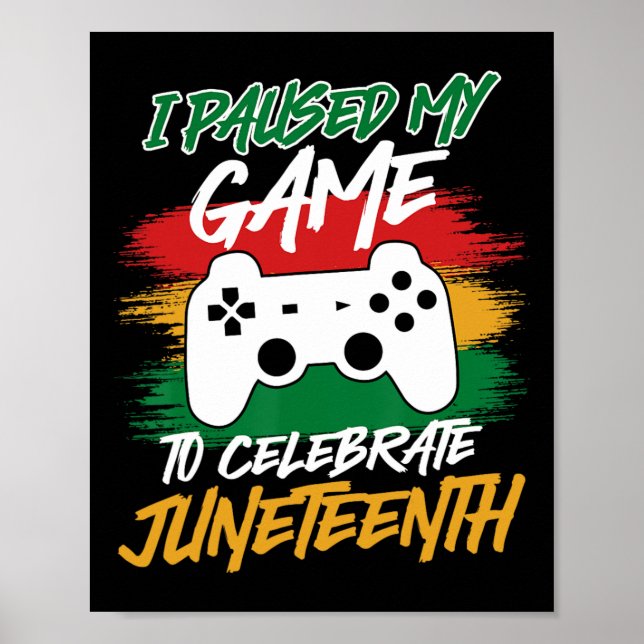 Controller Videospielkonsole pausierte mein Spiel  Poster (Vorne)