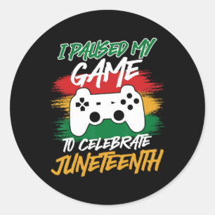Controller Videospielkonsole pausierte mein Spiel Runder Aufkleber