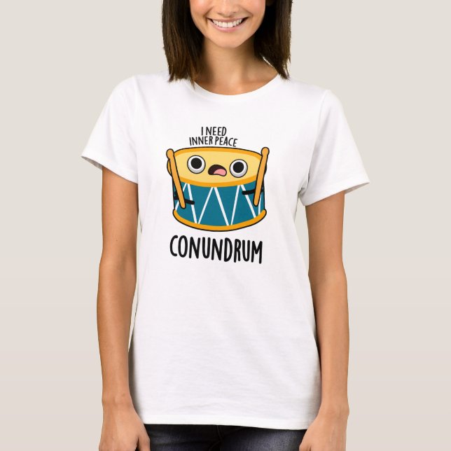 Conundrum Funny Drummer Drum Puff T-Shirt (Vorderseite)