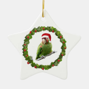 Conure Christmas Wreath Keramikornament