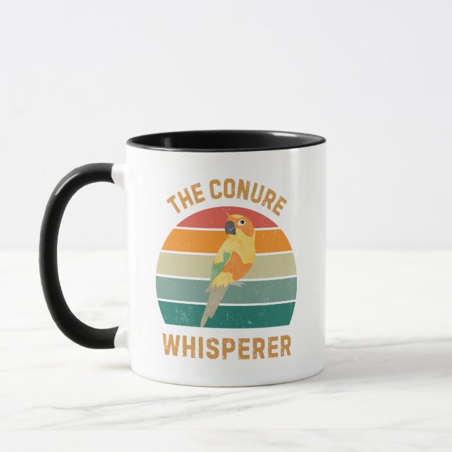 Conure-Flüsterer - Lustiger Papageienliebhaber & V Tasse (Links)