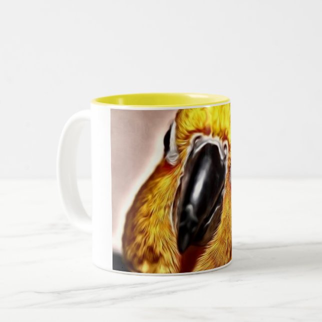 Conure Liebe Zweifarbige Tasse (Vorderseite Links)