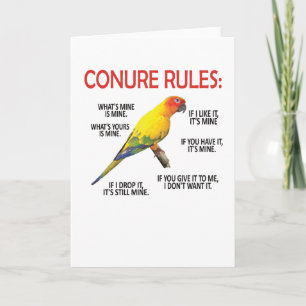 Conure Owner Conure Lover Parrot Bird Sun Conture Karte