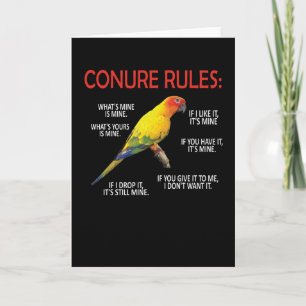 Conure Owner Conure Lover Parrot Bird Sun Conture Karte