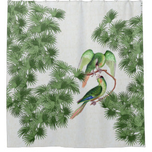 Conure Papageien-Vogel-Palme-Wedel-Duschvorhang Duschvorhang