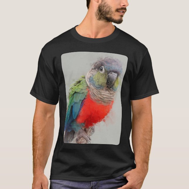 Conure Portrait 15 Animal Parrot Wildlife Bird T-Shirt (Vorderseite)