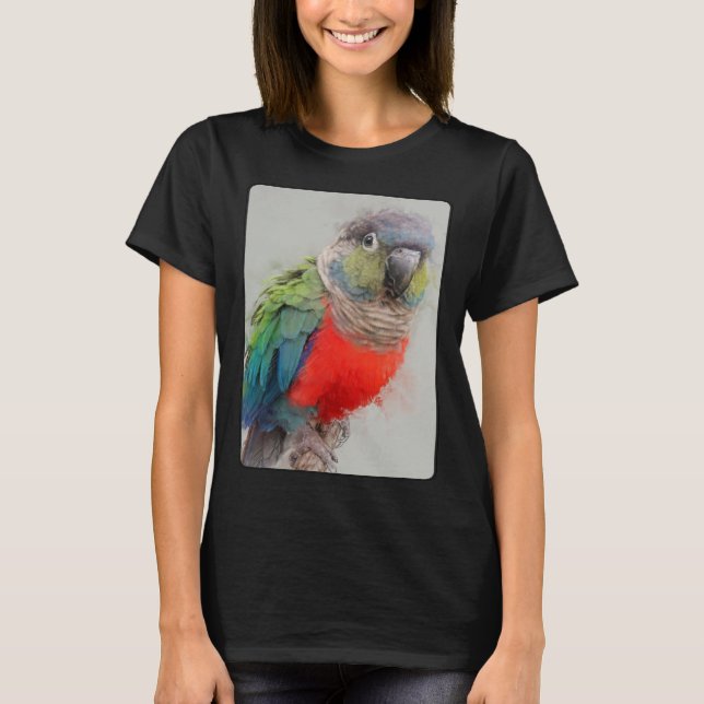 Conure Portrait 15 Animal Parrot Wildlife Bird T-Shirt (Vorderseite)