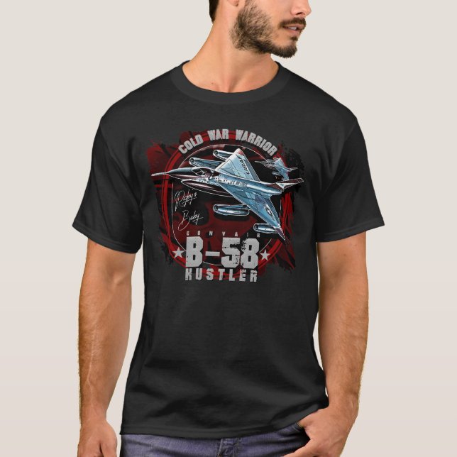 Convair B58 Hustler Fighterjet Vintage Luftfahrzeu T-Shirt (Vorderseite)