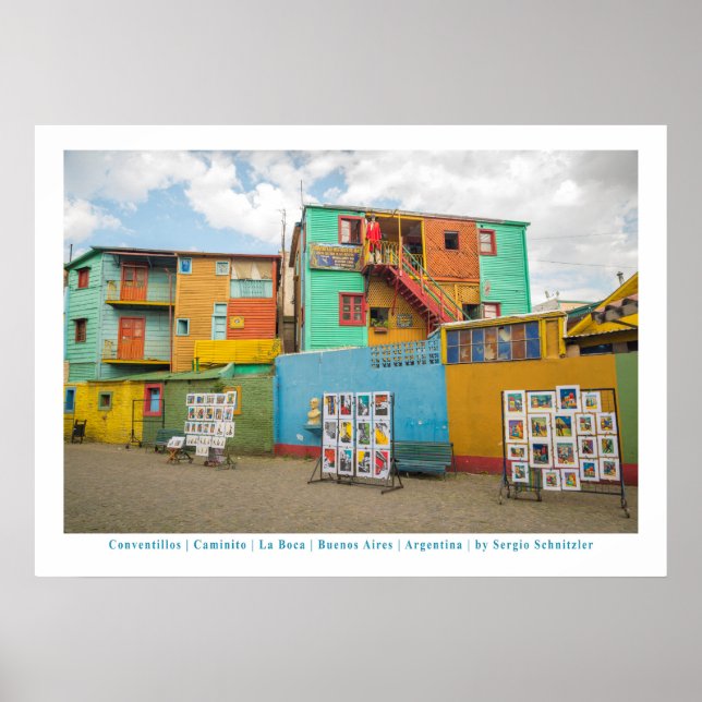 Conventilos in Caminito, Buenos Aires Poster (Vorne)