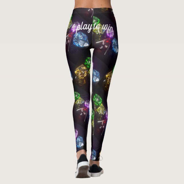 Convention Gaming Dice Komfortable "Play to win" Leggings (Rückseite)