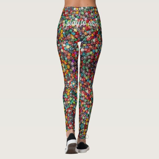Convention Gaming Dice Komfortable "Play to win" Leggings (Rückseite)