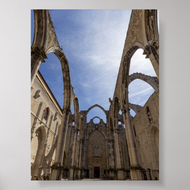 Convento do Carmo in Lissabon Poster (Vorne)