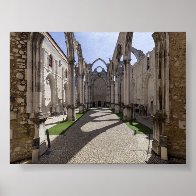 Convento do Carmo in Lissabon Poster (Vorne)