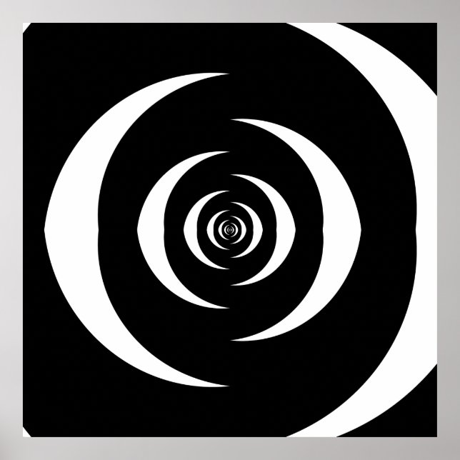 Converged Opposing Logarithmic Spirals Var 3 Poster (Vorne)