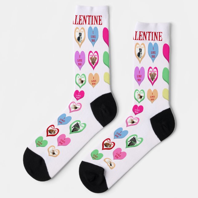 Conversation Critters Hearts Crew Socks Socken (Linkes Detail)