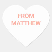 Conversation Heart Valentine's Day Stickers