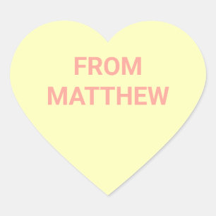 Conversation Heart Valentine's Day Stickers