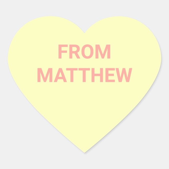Conversation Heart Valentine's Day Stickers (Vorderseite)