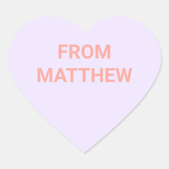 Conversation Heart Valentine's Day Stickers (Vorderseite)