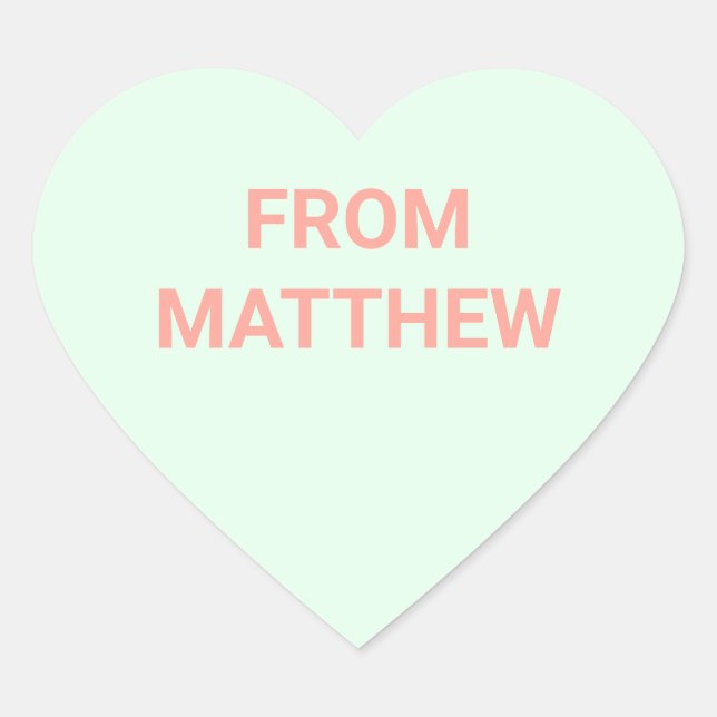 Conversation Heart Valentine's Day Stickers (Vorderseite)