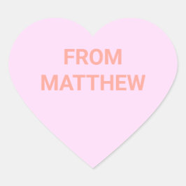 Conversation Heart Valentine's Day Stickers