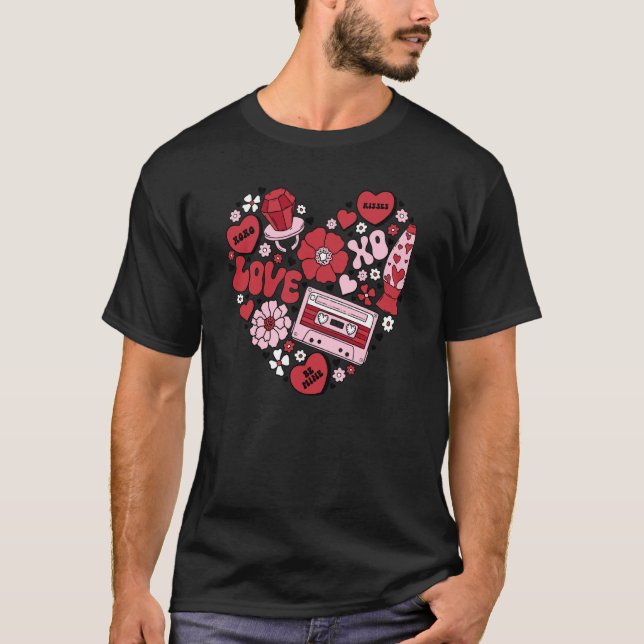 Conversation Hearts Love Valentine's Day Couples T-Shirt (Vorderseite)