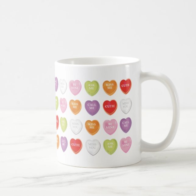 Conversation Hearts Valentines Tasse (Rechts)