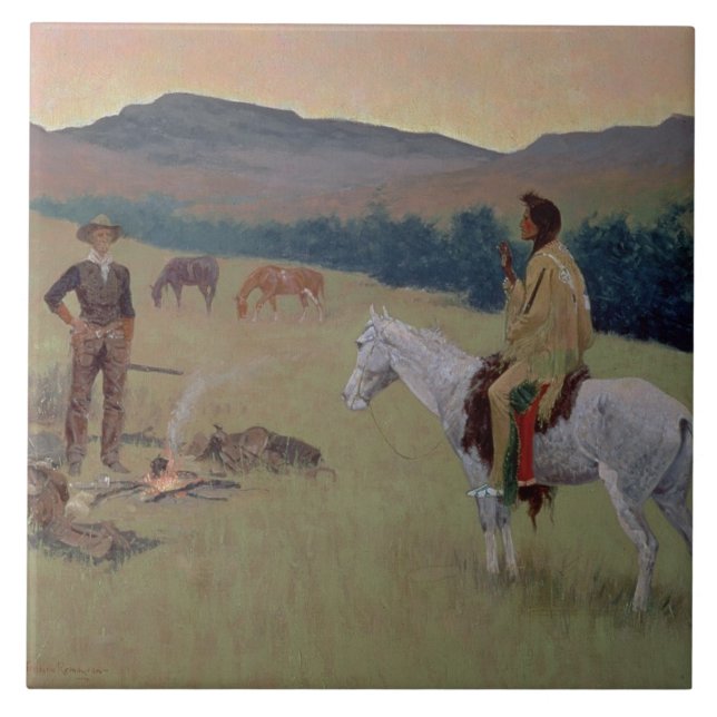 Conversation, or Dubious Company (Öl auf canva Fliese (Vorderseite)