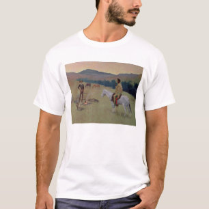 Conversation, or Dubious Company (Öl auf canva T-Shirt
