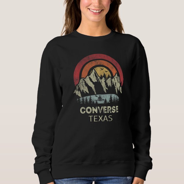 Converse Texas Mountain Sunset Sunrise Kayaking   Sweatshirt (Vorderseite)