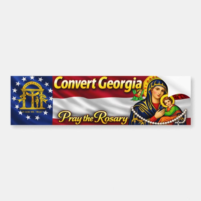 Convert Georgia Bumper Sticker Autoaufkleber (Vorne)