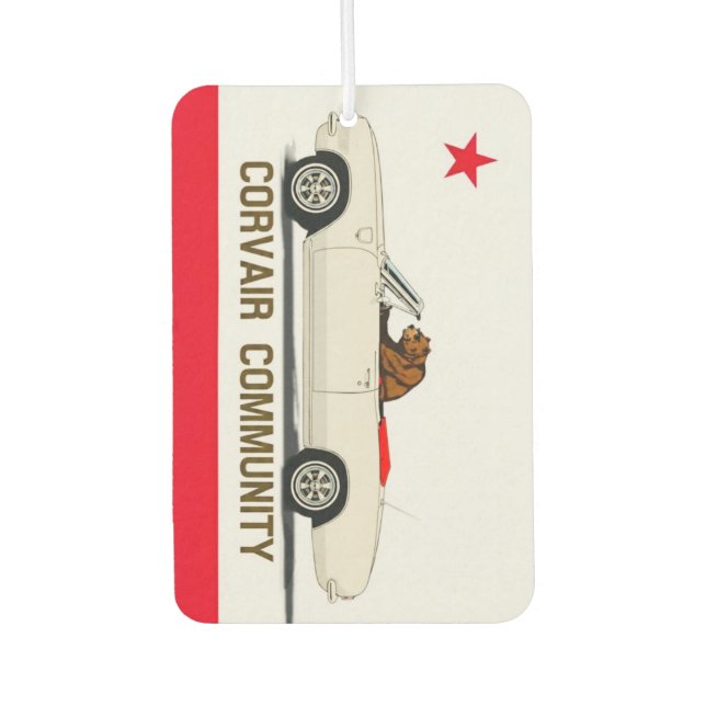 Convertible-Fahne für Corvair Community California Autolufterfrischer (Vorderseite)