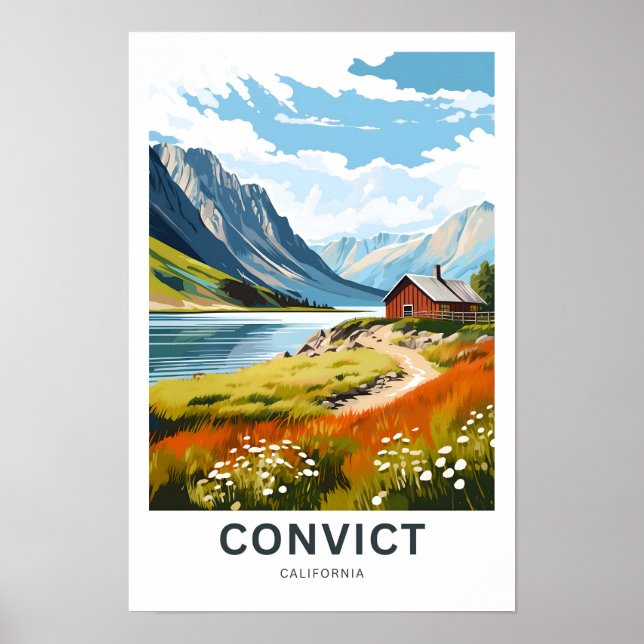 Convict California Travel Print Poster (Vorne)