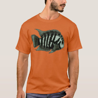 Convict Cichlid Aquarium Design für Fischer Fan T-Shirt