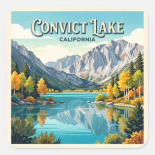 Convict Lake Mammoth Lakes Kalifornien Quadratischer Aufkleber
