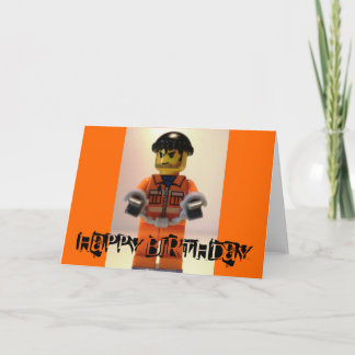 Convict Prisoner Minifig Happy Birthday Card Karte