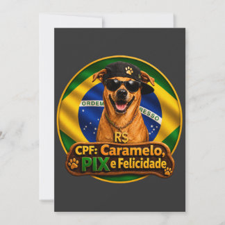 Convite Simples CPF Caramelo PIX e Felicidade Einladung