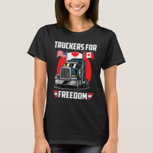 Convoy 2022 TRUC: Amerikanische Flagge - Kanada T-Shirt