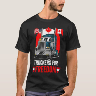 Convoy 2022 TRUC: Amerikanische Flagge - Kanada T-Shirt