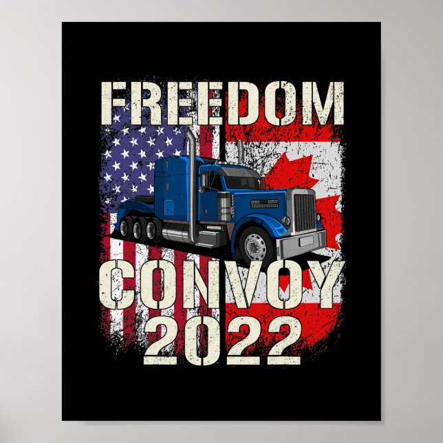 Convoy of the American Flag Canada Flag Freedom Co Poster (Vorne)