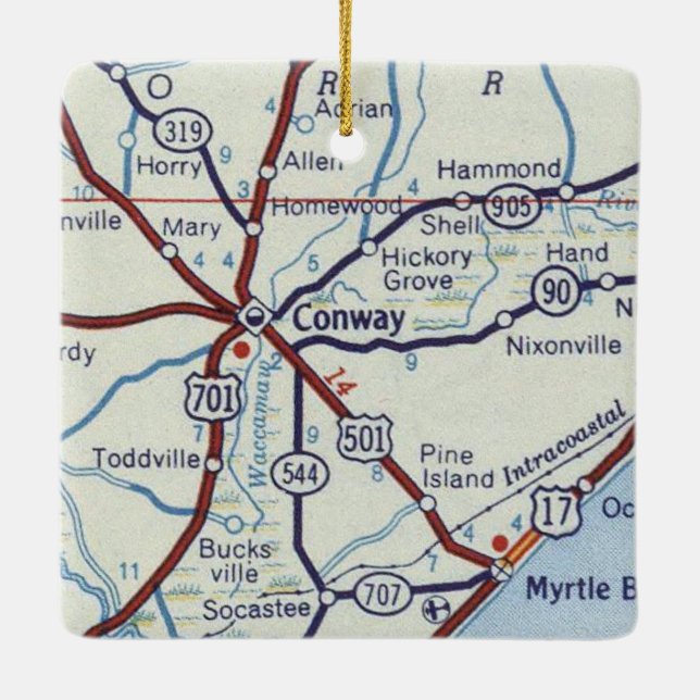 Conway South Carolina Keramikornament (Rückseite)