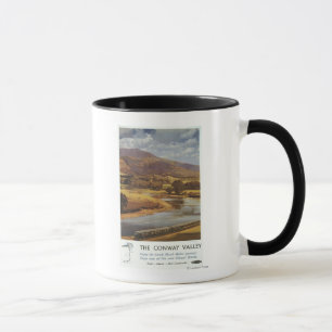 Conway Tal-Szenen-britisches Eisenbahn-Plakat Tasse