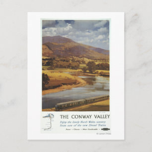 Conway Valley Scene British Railposter Postkarte