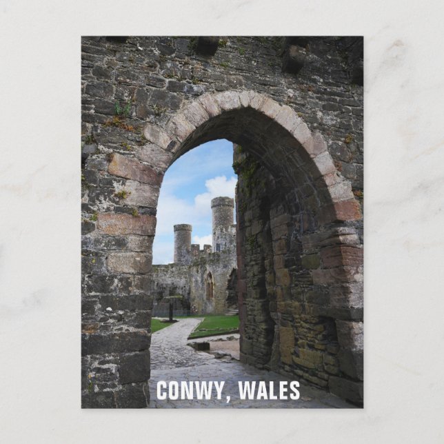 Conwy Wales Welsh Castle Travel Foto Postkarte (Vorderseite)