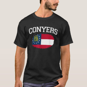 CONYERS GA GEORGIA Flag Vintag USA Sports Men Wa T-Shirt