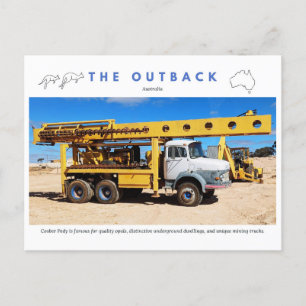 Coober Pedy Mining Truck Postkarte