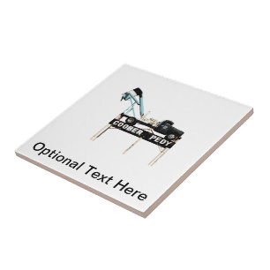 Coober Pedy Opal Mining Truck Begrüßungszeichen Fliese