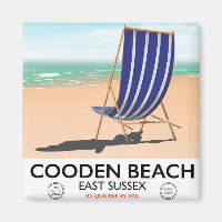 Cooden Beach East Sussex Vintage Reiseplakat