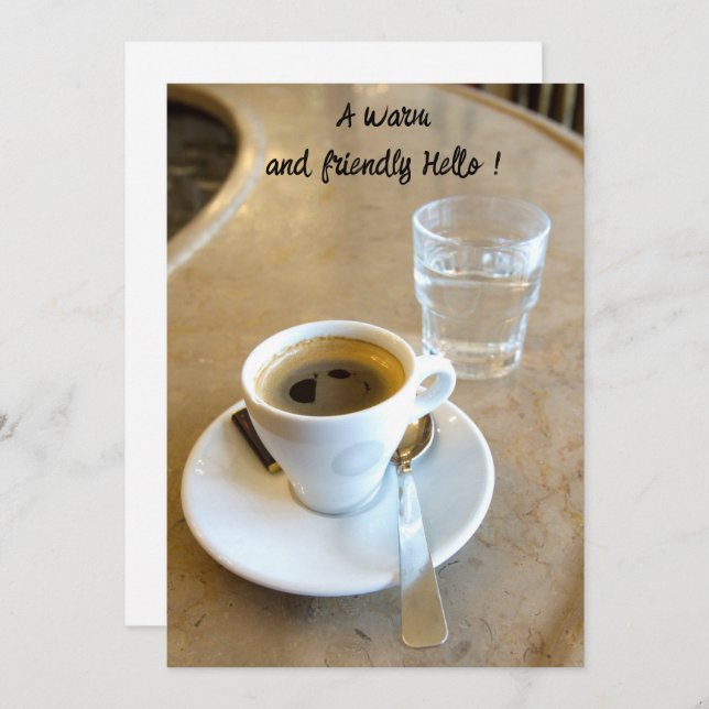 Cooffe mit bester Freund-Flachkarte (Vorne/Hinten)